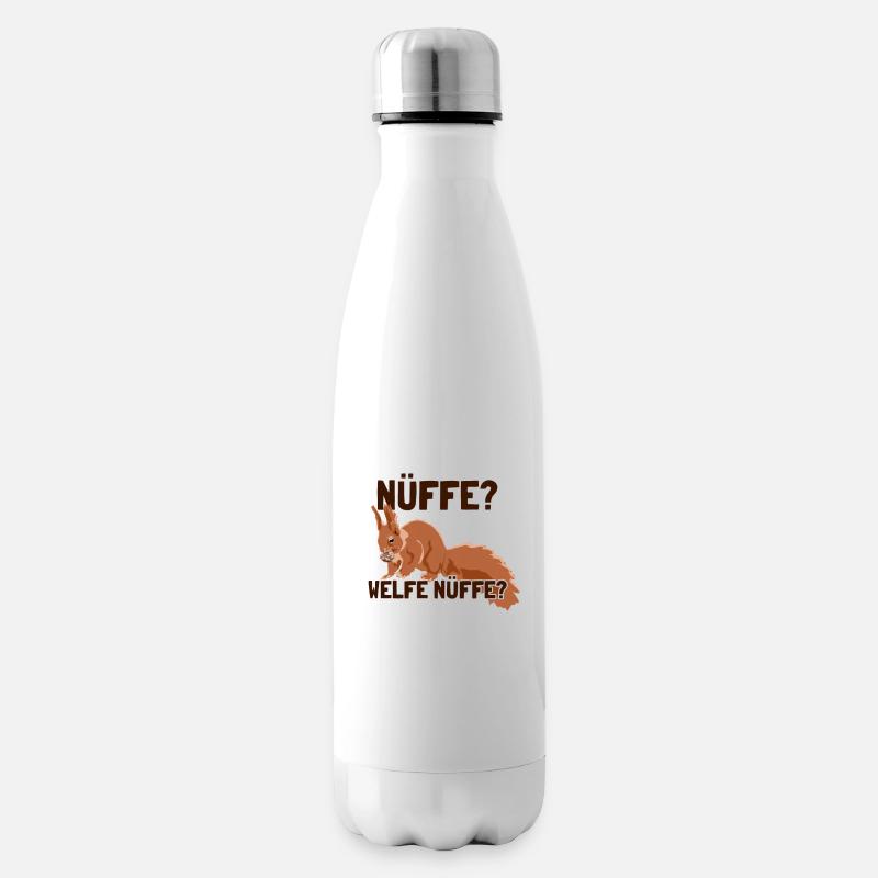 Nüffe Welfe Nüffe Grauhörnchen Squirrel - Isolierflasche - Weiß