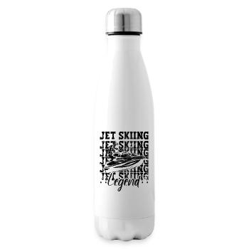 Jet Skiing Legend Motor Boat Watercraft Jet Skier - Insulated Water Bottle - white - Right
