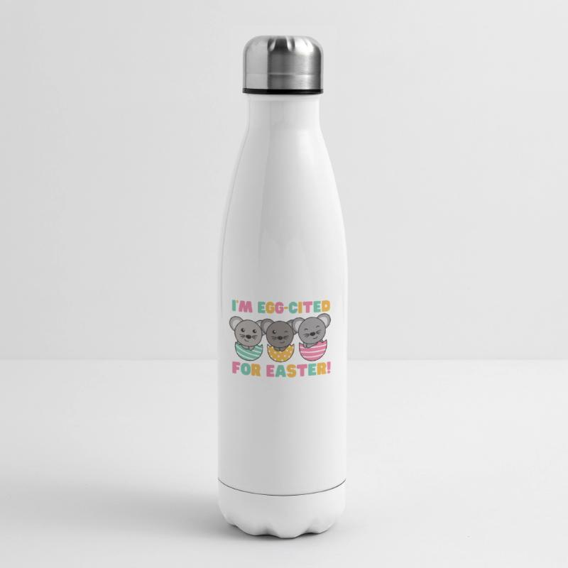 cute mice at Easter with Easter eggs mouse Insulated Water Bottle
