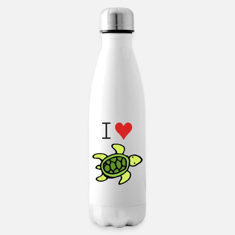 Schildkröte I love Schildkröte - Isolierflasche - Weiß