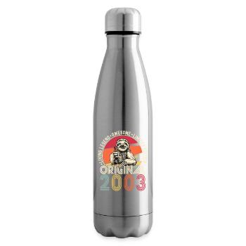 2003 Anniversaire vintage vintage paresseux cadeau - Bouteille isotherme - argent clair - Droite