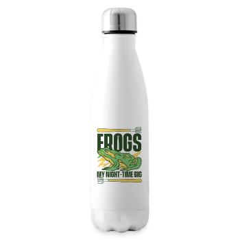 Frogs My Night Time Gig Kaulquappe Laubfrosch - Isolierflasche - Weiß - Rechts