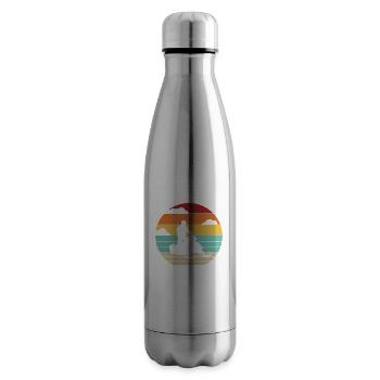 Retro Motorschlitten Schneemotorrad Snowmobile - Isolierflasche - Lightsilver - Rechts