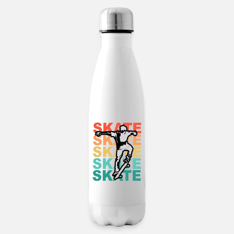 Skateboarding Cool Skater Boy Bunt - Isolierflasche - Weiß