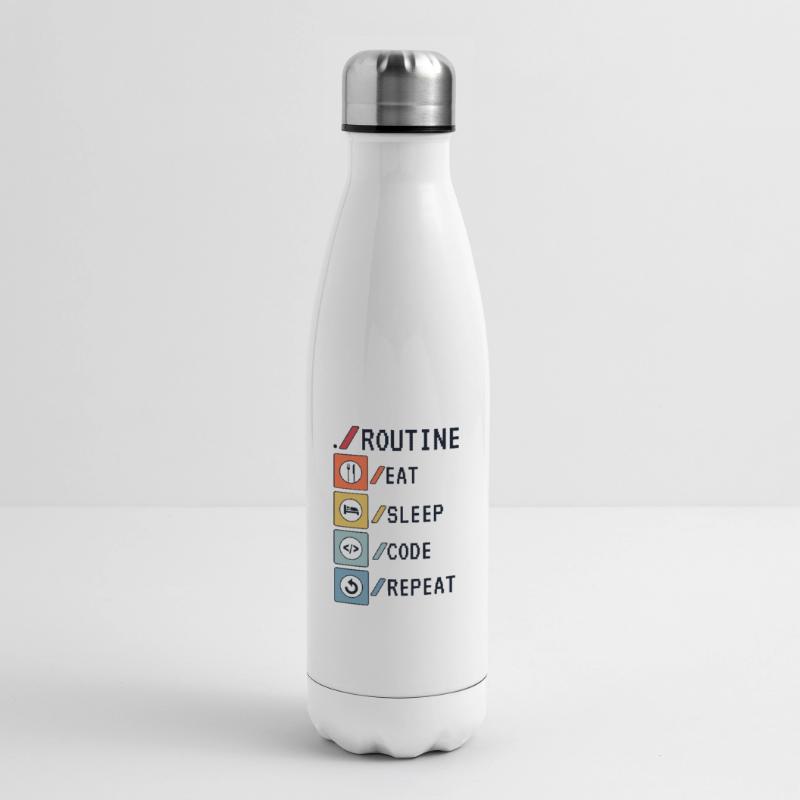 Routine Eat Sleep Code Repeat Developer Coder Bouteille isotherme