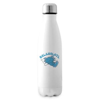Relaxolotl Axolotl amoureux doux animaux relax - Bouteille isotherme - blanc - Droite