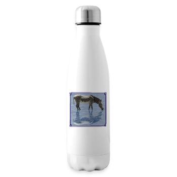 Zebra Spiegelbild - Zebras - Wildtiere in Afrika - Isolierflasche - Weiß - Rechts
