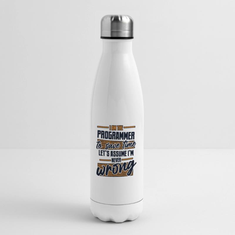 Programmer Let's Assume I'm Never Wrong Coder Isolierflasche