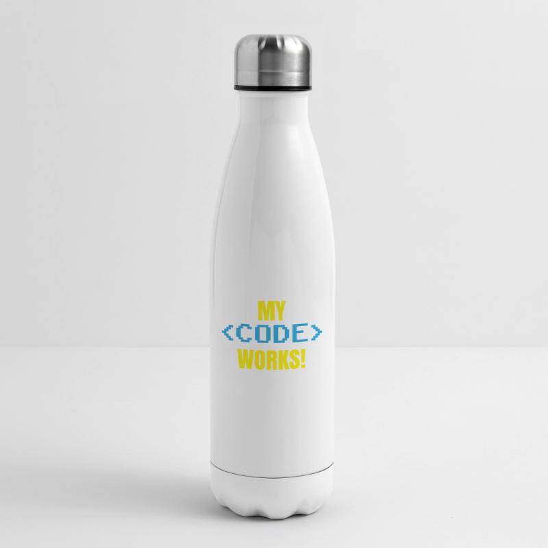My Code Works Programming Coding Coder Bouteille isotherme