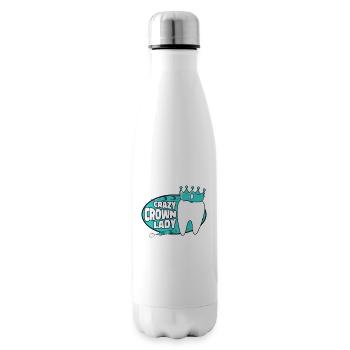 Crazy Crown Lady Laboratoire dentaire Laboratoire dentaire - Bouteille isotherme - blanc - Droite