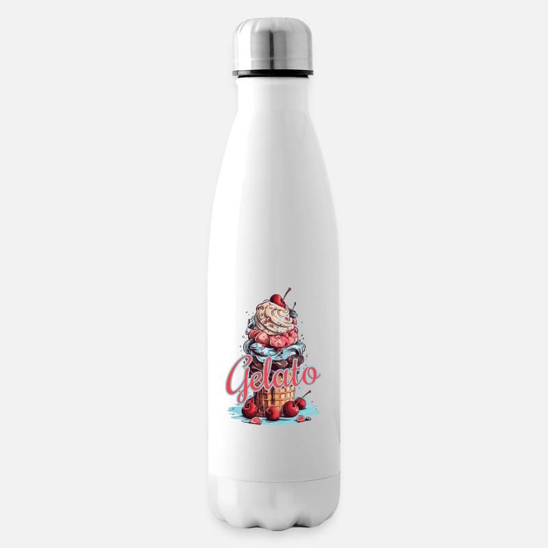 Gelato Eis Eiscreme Eisdiele - Isolierflasche - Weiß