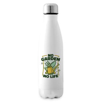 No Garden No Life Horticultural Allotment Garden - Insulated Water Bottle - white - Right