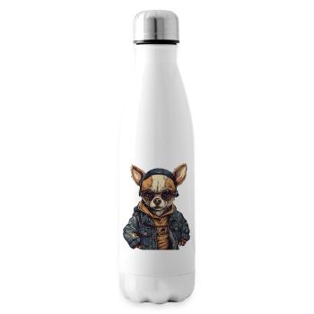 Cool aussehender Chihuahua Hund Rapper Stil Straße - Isolierflasche - Weiß - Rechts