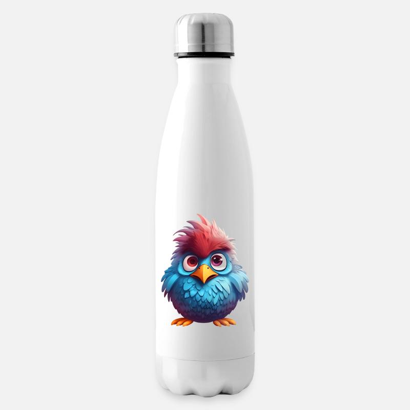Fluffy Feathered Darling - Insulated Water Bottle - white