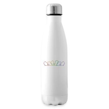 Chinchilla LGBT Rainbow Longtail Longhair - Insulated Water Bottle - white - Right
