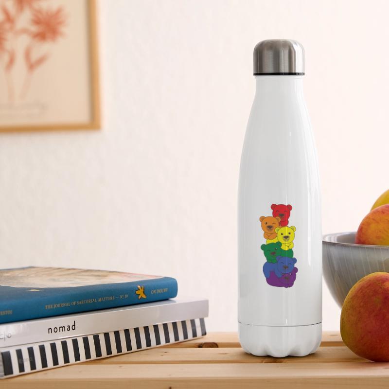 Rainbow Flag Pride LGBTQ Mignon Bear Stack Bouteille isotherme