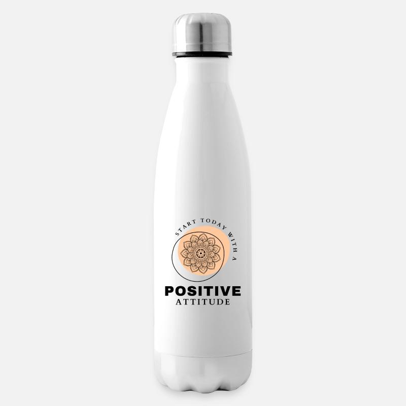 POSITIVE EINSTELLUNG MINDSET Motivation - Isolierflasche - Weiß