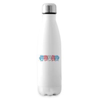 Transgender Flag Pride LGBTQ süßer Biber - Isolierflasche - Weiß - Rechts