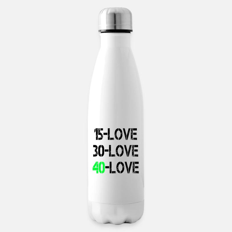 15Amour noir - Bouteille isotherme - blanc