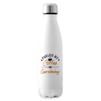 Fueled by Coffee and Gardening Allotment Garden - Insulated Water Bottle - white - Right