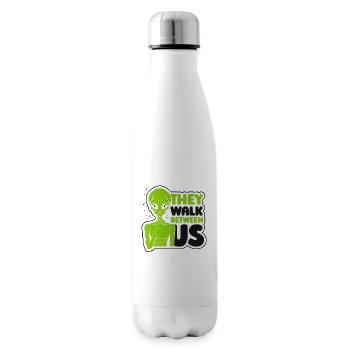 Ils marchent entre nous Ovni extraterrestre - Bouteille isotherme - blanc - Droite