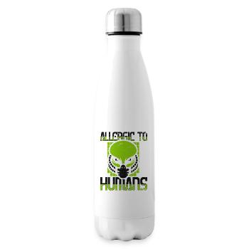 Allergique aux humains Ufo Conspiration Extraterrestre - Bouteille isotherme - blanc - Droite