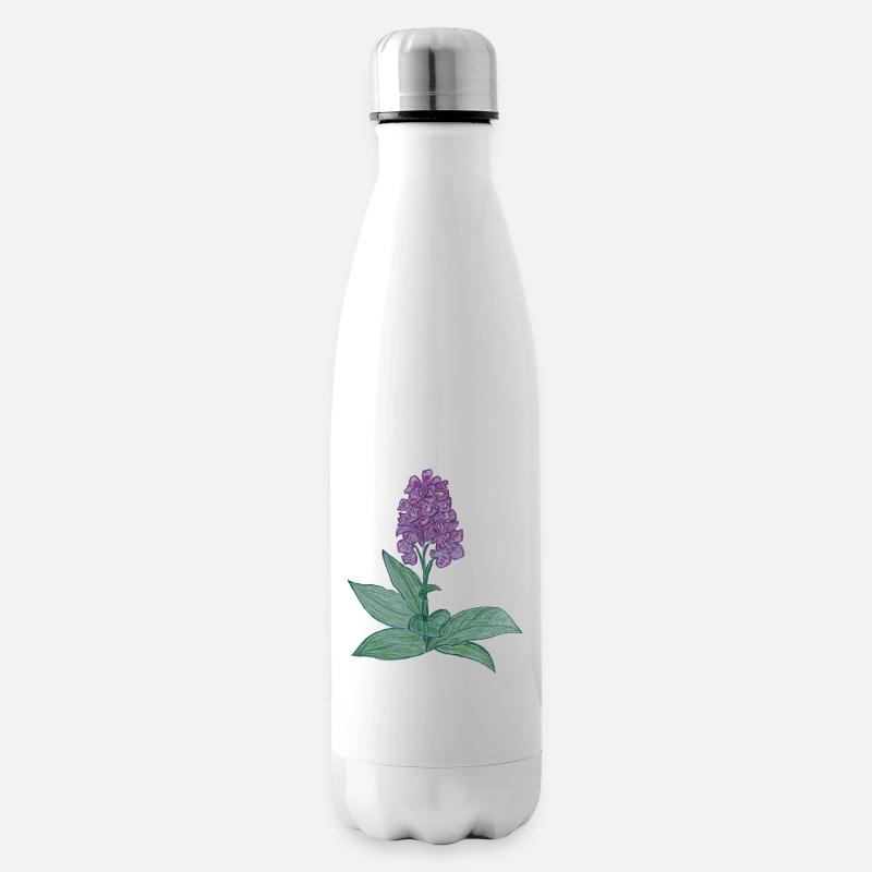 orchidée danoise - Bouteille isotherme - blanc