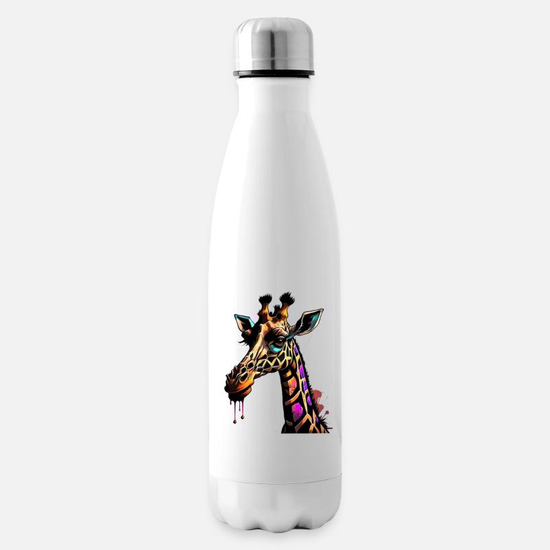 Graffiti Giraffe - Isolierflasche - Weiß
