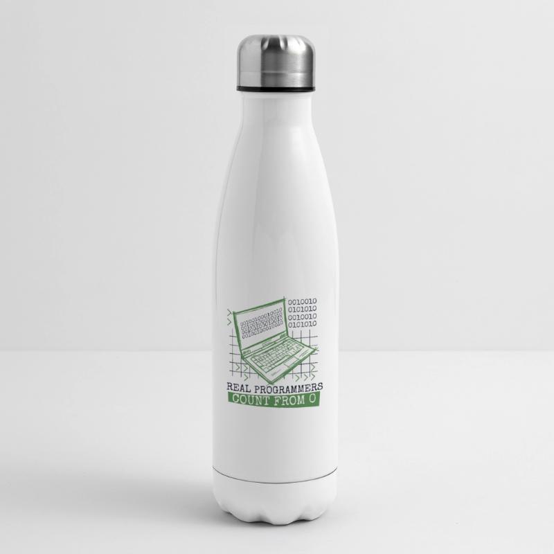 Real Programmers Count From 0 Developer Coder Isolierflasche