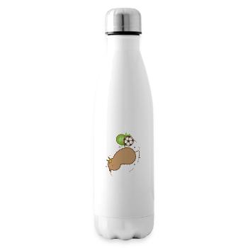 Kiwi avec oiseau et fruits - Bouteille isotherme - blanc - Droite