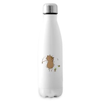 Kiwi joue au golf, kiwi oiseau et fruits - Bouteille isotherme - blanc - Droite