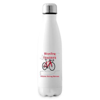 Cyclisme sur route, Cyclisme Tenerife, Nerfs forts - Bouteille isotherme - blanc - Droite