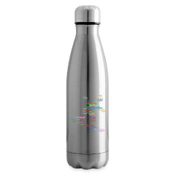 Skigebiete, Wortwolke, Snowboard - Isolierflasche - Lightsilver - Rechts