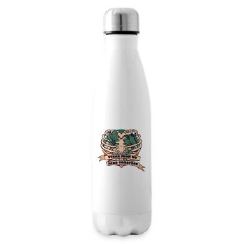 Vegan From My Head Tomatoes Plant-Based Vegan - Insulated Water Bottle - white - Right