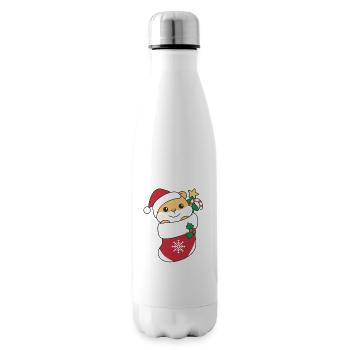 Hamsters Christmas Snow Winter Animals Hamsters - Insulated Water Bottle - white - Right