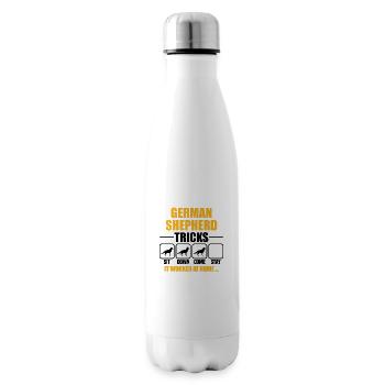 German Shepherd Tricks - Insulated Water Bottle - white - Right