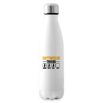 Rottweiler Tricks - Insulated Water Bottle - white - Right