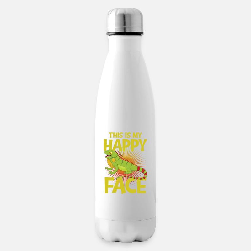 This is my happy face iguana - Isolierflasche - Weiß