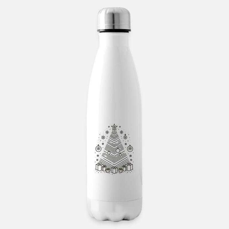 Sapin de Noël doré - Bouteille isotherme - blanc
