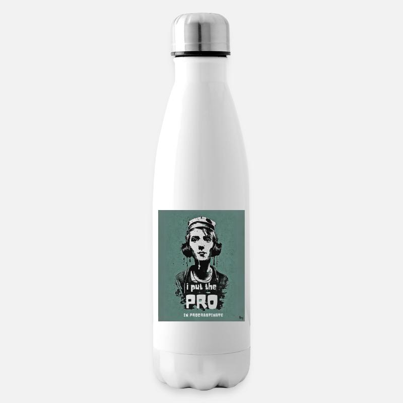 Ich setze den Profi in Prokrastination - Isolierflasche - Weiß