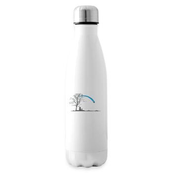 Étoile filante dans le ciel sombre - Bouteille isotherme - blanc - Droite