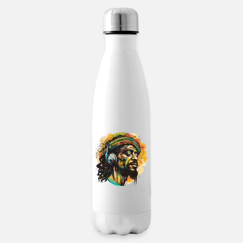 Reggae Man, Musique Reggae, Reggae Feeling, Reggae, - Bouteille isotherme - blanc