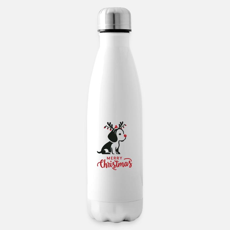 Beagle Weihnachten Winter Tiere Hunde - Isolierflasche - Weiß