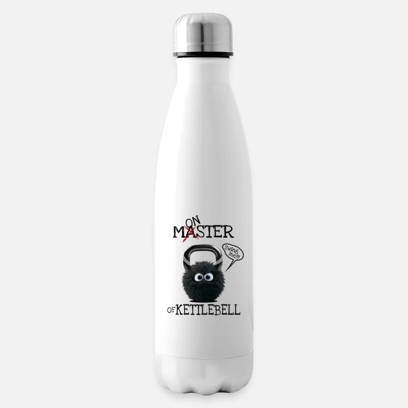 Meister der Kettlebell vs. Monster der Kettlebell? - Isolierflasche - Weiß