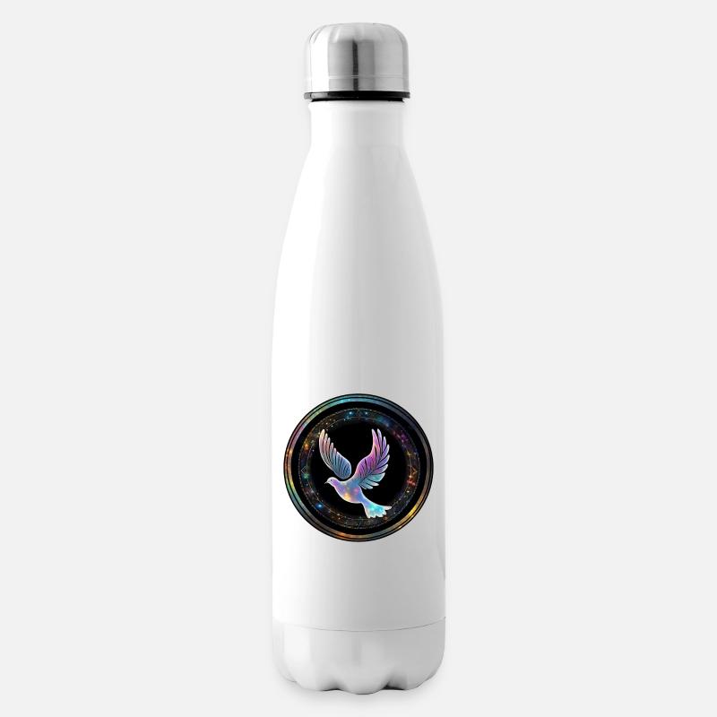 Galaxy Taube im Sternenring - Isolierflasche - Weiß