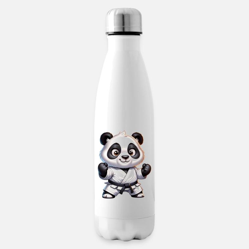 Karate Panda - Insulated Water Bottle - white