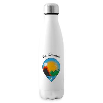 Reunion Island - Graphopixel - Insulated Water Bottle - white - Right