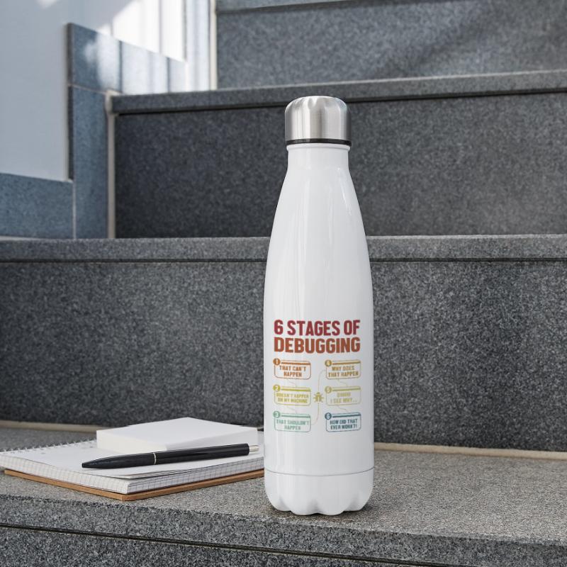 6 étapes du débogage Software Engineer Coder Bouteille isotherme