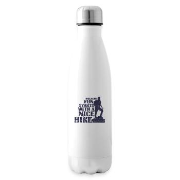 Weekend Fun Starts with a nice Hike Hobby - Insulated Water Bottle - white - Right