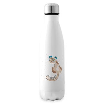 Cat, be smart - Insulated Water Bottle - white - Right